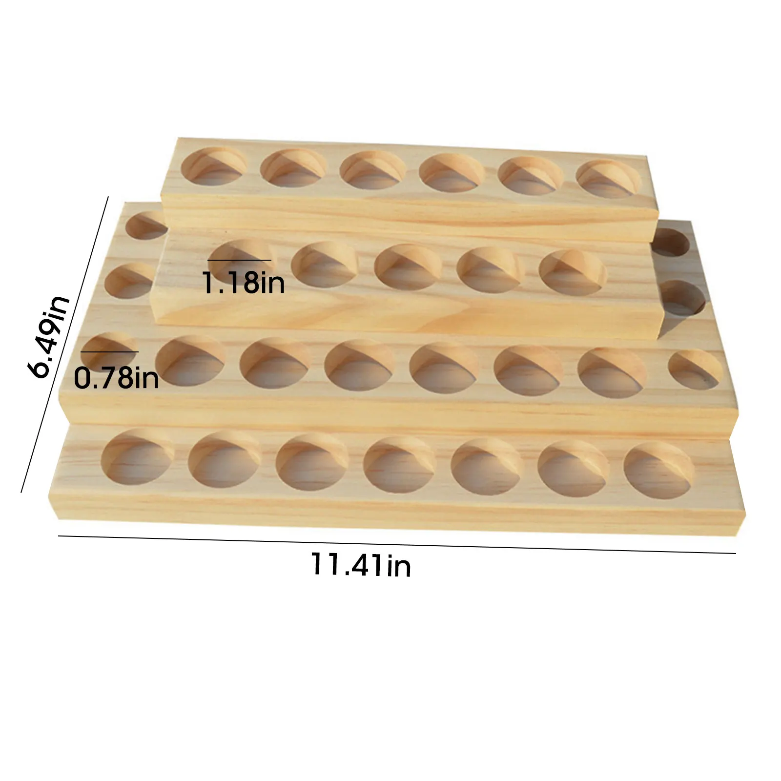 

Premium Wood Essential Oil Displaying Rack DOUBLE LAYERS Organizer For Bottles Perfume Aromatherapy Organizer Tray