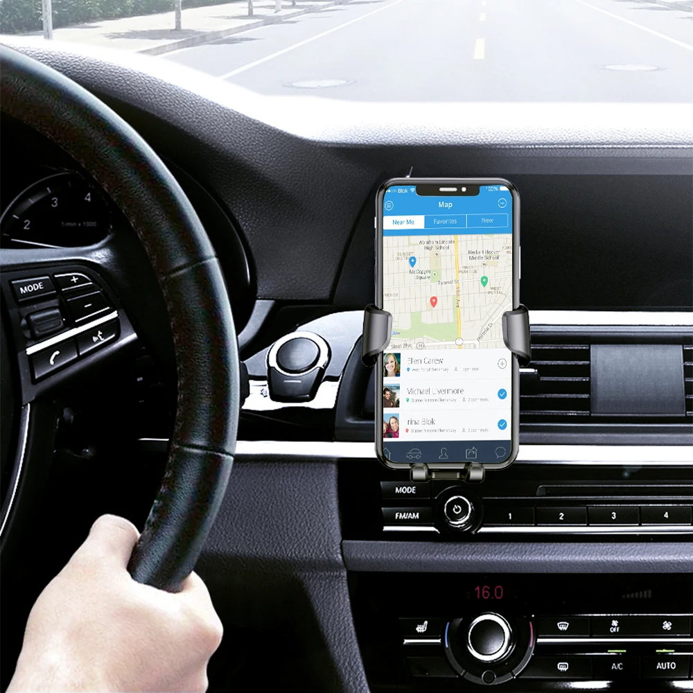 Universal Car Phone Holder Leather Gravity Bracket Air Vent Stand Mount For iPhone 7 8 XS Samsung Support Telephone Voiture |
