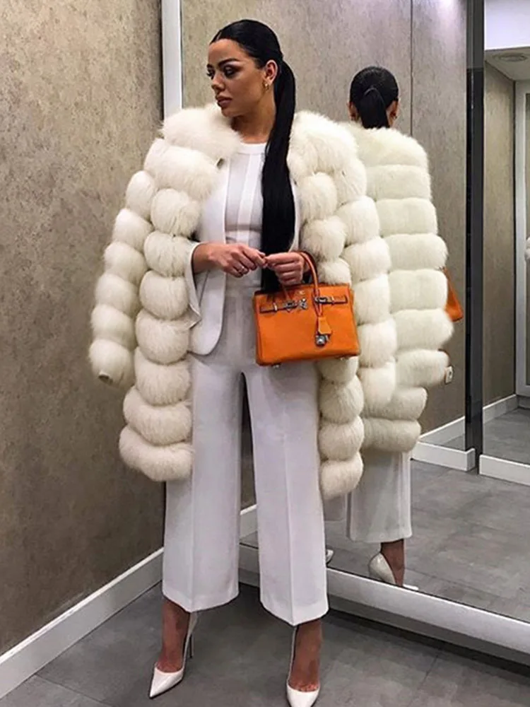 Faux Fur Coat Women Winter Jacket Elegant Warm Fox Luxury Clothes Cover Long Oversize 2022 New Fashion Full Y2k Especially Woman