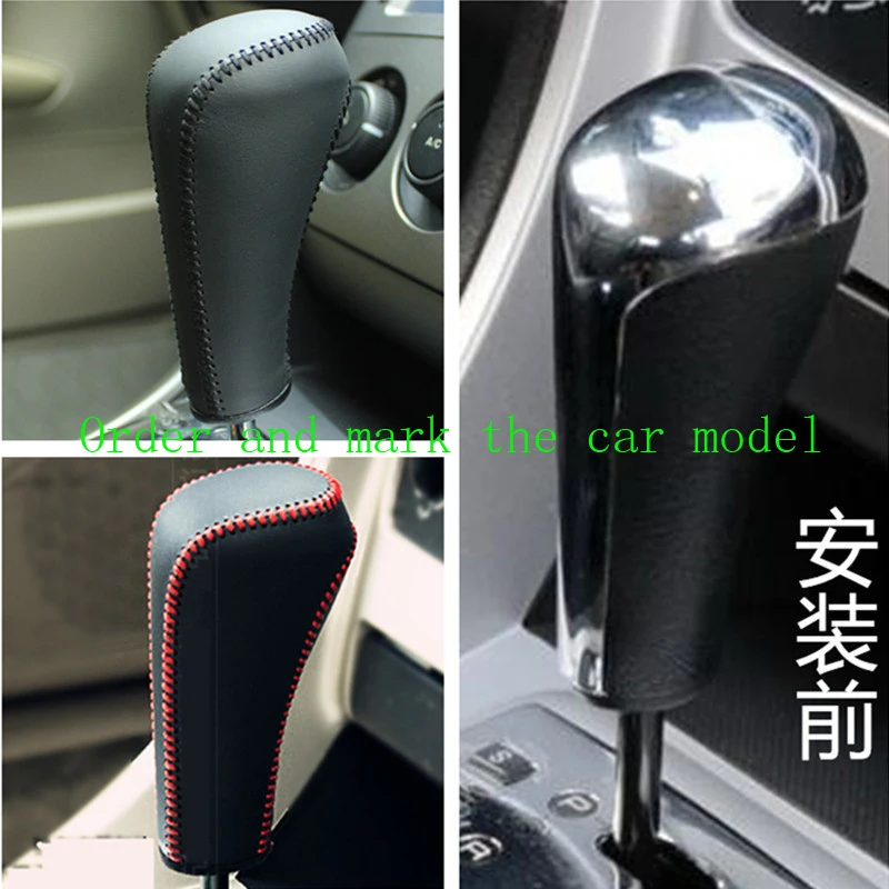 

2020 New For Peugeot 301 2008 Gear Head Covers Interior Styling Leather Hand-Stitched Shift Knob Accessories