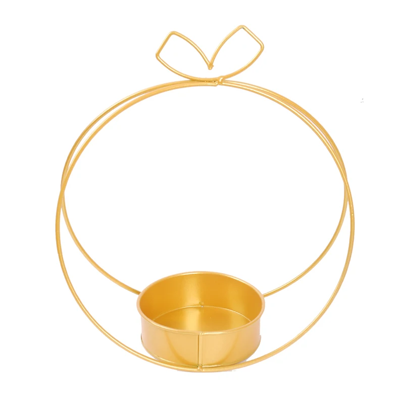 Креативная позолоченная кованая железная металлическая подставка для цветов в