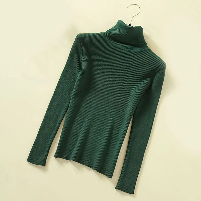 Lucyever Turtleneck Women Pullover Sweater Spring Jumper Knitted Basic Top Fashion Autumn Long Sleeve Korean Ladies Clothes 2020