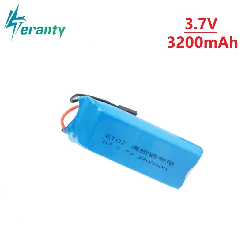 For Transmitter Lipo Battery 3.7V 1S 3200 mAh 8C for WFLY ET07 X4 WFLY T7 T6II RC Radio Remote Control Spare Parts 1Pcs to 10Pcs