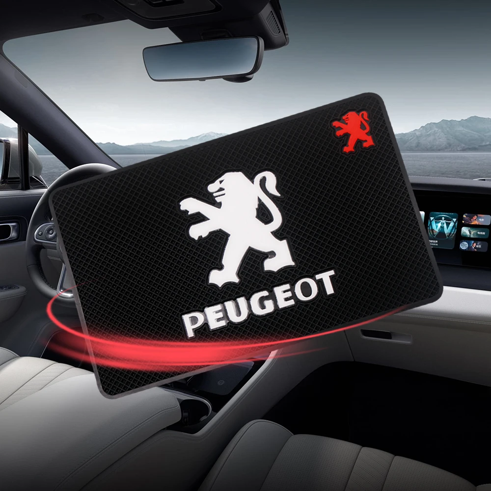 

For Peugeot 107 108 206 Car Anti Slip Mat PVC Phone Holder Storage Pad Silicone Interior Dashboard 207 308 307 407 508 2008 3008