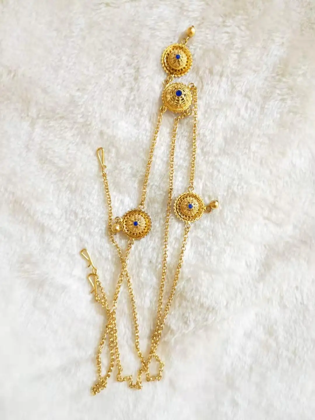 Adixyn Эфиопский золото бижутерия-цепочка для волос женщин с покрытыем цвета