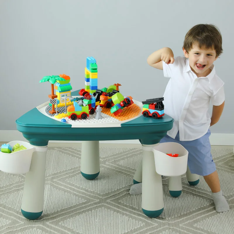 

Ruizhi DIY Building Blocks Table with Base Plate 1 Chair Study Table for Building Blocks Storage Kids Educational Toys RZ1279