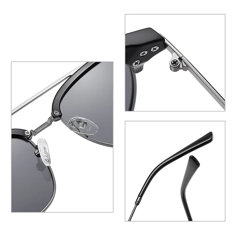 

Classic Vintage Square Style Polarized Men Sunglasses Driving Double Beams Brand Design Sun Glasses Oculos De Sol 3312