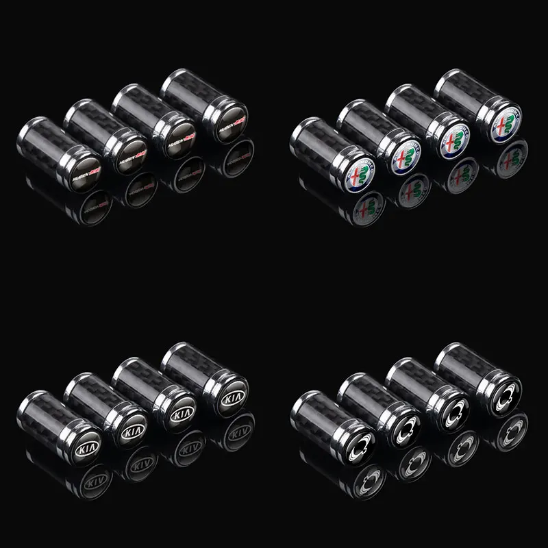 Автомобильная эмблема 4 шт. металлическое карбоновое Колесо Крышки стержня