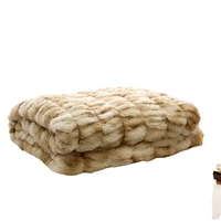 imitation rabbit fur throw blanket winter sofa leisure blanket bed end cover 150x200cm
