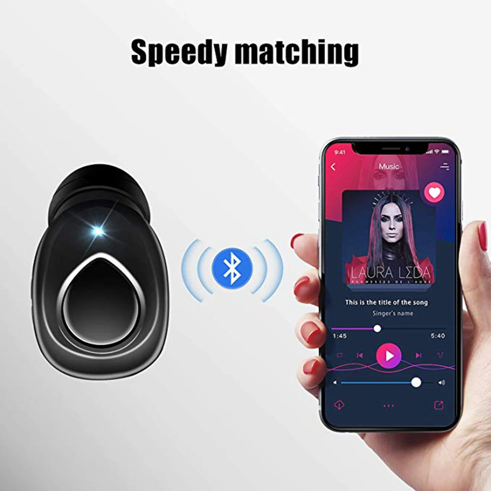 

New X18 Wireless Bluetooth V5.0 Headphones Headset For IOS/Andorid With MIC Charging Box Handsfree Sports Earbuds