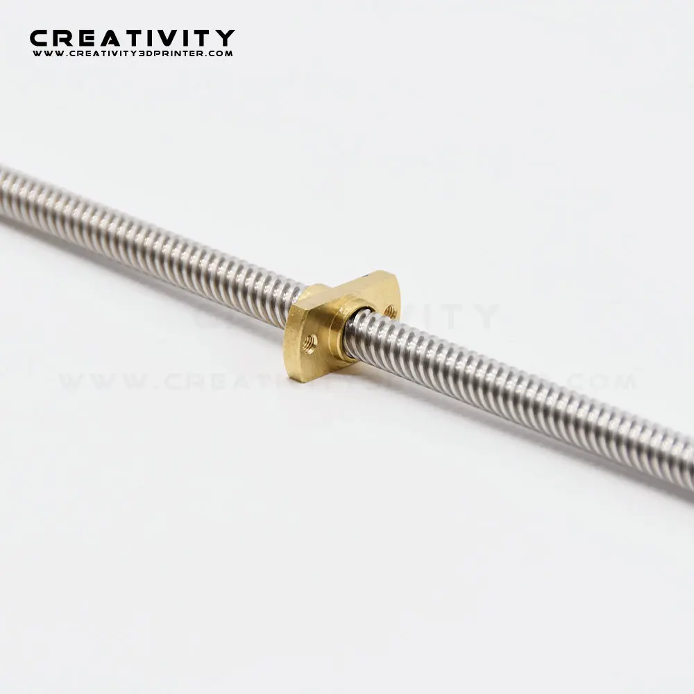 3d printer parts 2pcs lead 8mm 365mm ender 3 z axis rod lead screwlead screw brass nut for ender 3 creality 3d printer free global shipping