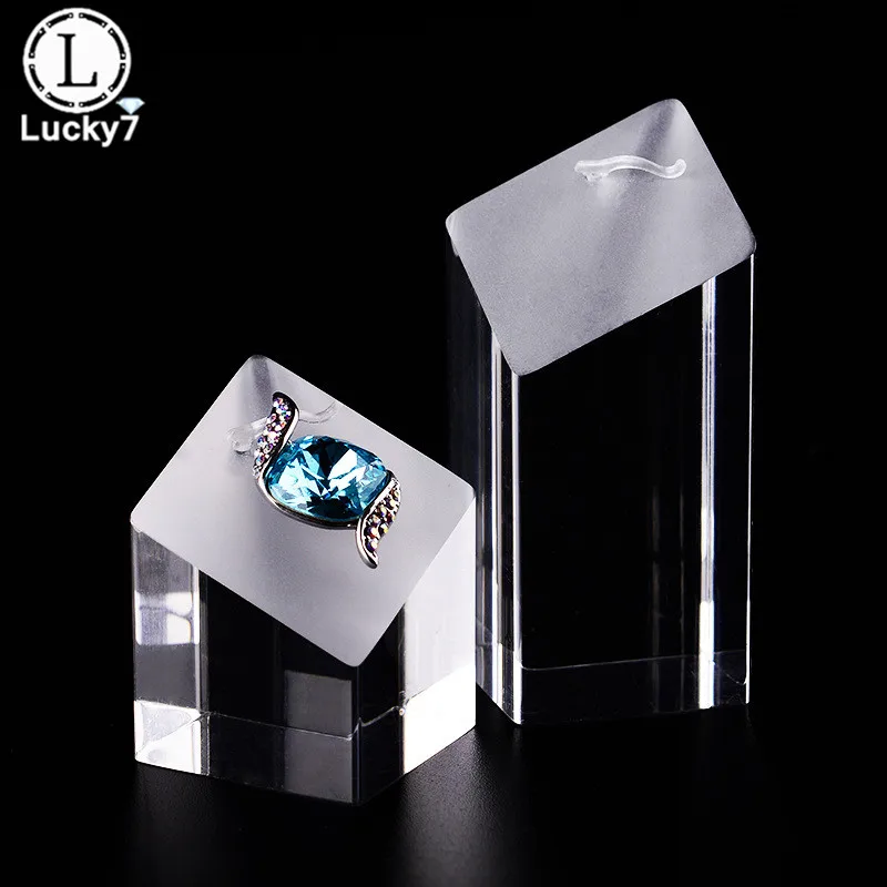 4 шт./компл. акриловый прозрачный серьги кольцо для ключей брелок Дисплей стенд