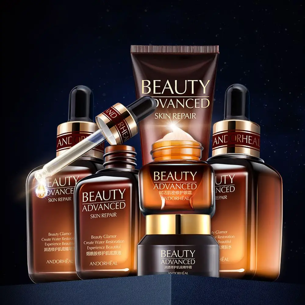 

Niacinamide Essence 6Pcs Face Skin Care Kits Anti-aging Anti-wrinkle Moisturizing Whitening Face Tonic Cream Beauty Products