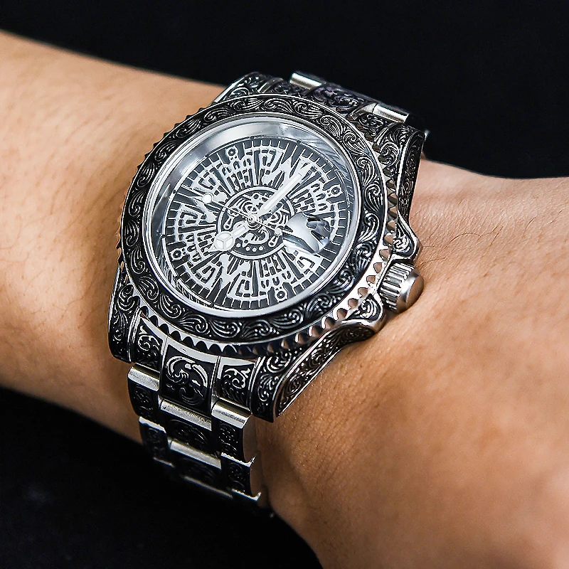 

2020 Automatic Mechanical Men's Watch Punk Stainless Steel Luminous Men Watches MIYOTA Movement Special Forces Man Wristwatch