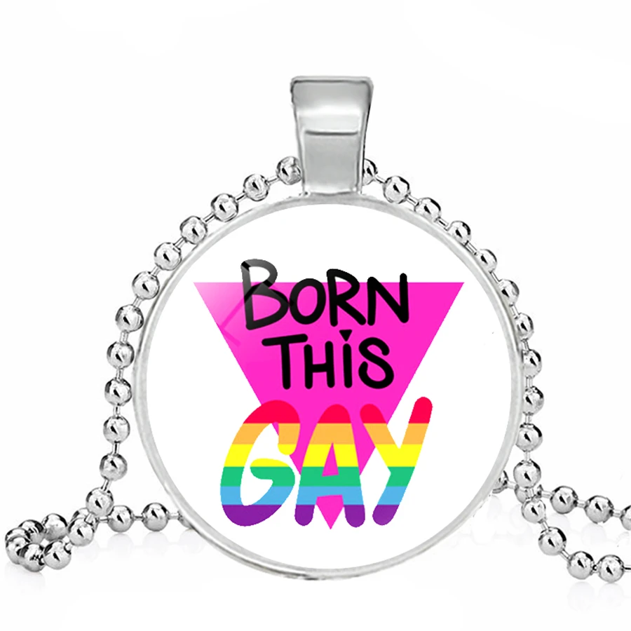 Ожерелье с изображением ЛГБТ-радуги ожерелье для геев ЛГБТ флагом радуги