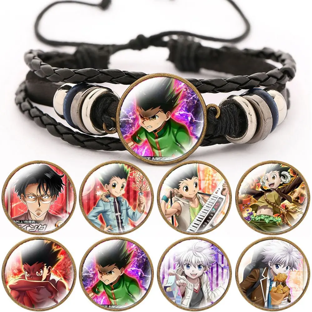 

Japanese anime full time Hunter hand Jewelry Time Gem leather woven bracelet bracelet jewelry gifts for men and women