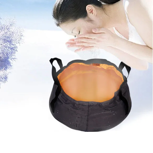 Складная 8.5L бассейн Открытый путешествия умывальник для кемпинга ведро рыбалка