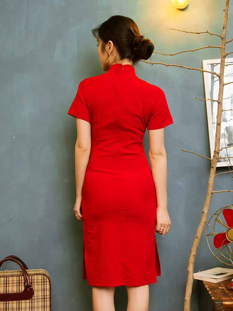 Традиционное китайское платье Ципао облегающее элегантное винтажное