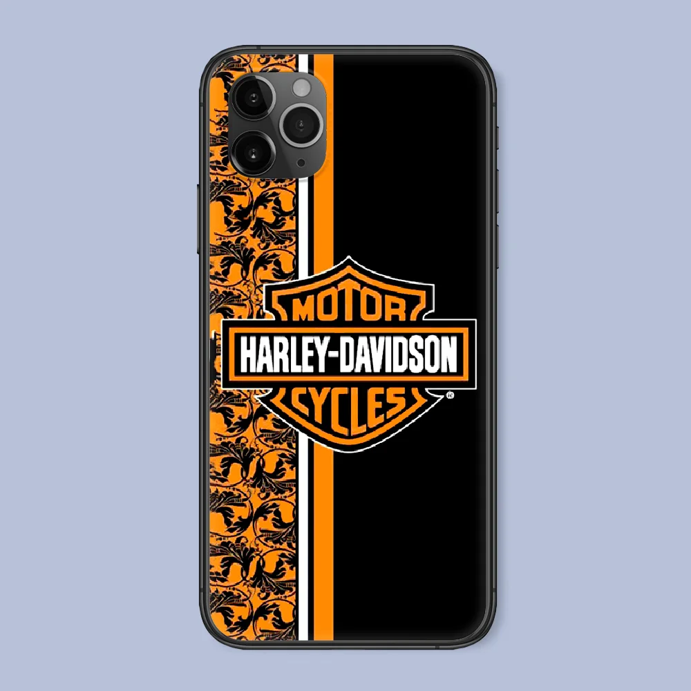 

Luxury Harleys Davidsonn Phone Case For Iphone 4 4s 5 5S SE 5C 6 6S 7 8 Plus X XS XR 11 12 Mini Pro Max 2020 black Cover Soft