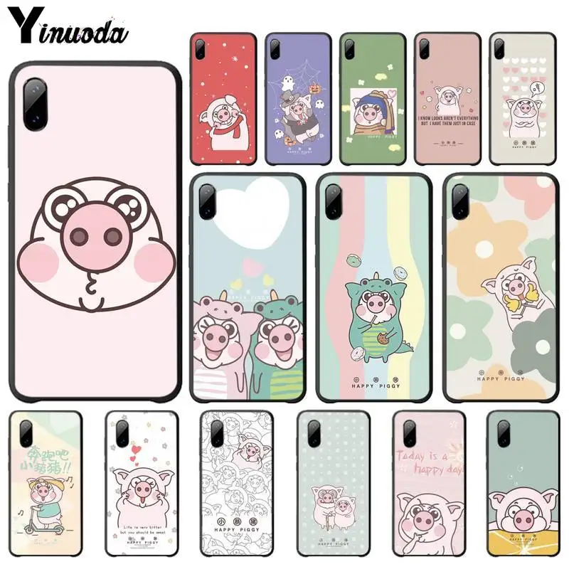 Yinuoda милый модный чехол Happy Pig Роскошный для Iphone 5s Se 6 6s 7 8 Plus X Xs Max Xr 11 Pro Мобильный