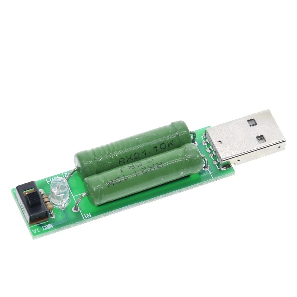 1 шт./лот USB порт мини разряд нагрузочный резистор цифровой измеритель напряжения тока тестер 2A/1A с переключателем 1A зеленый светодиод/2A красный светодиод