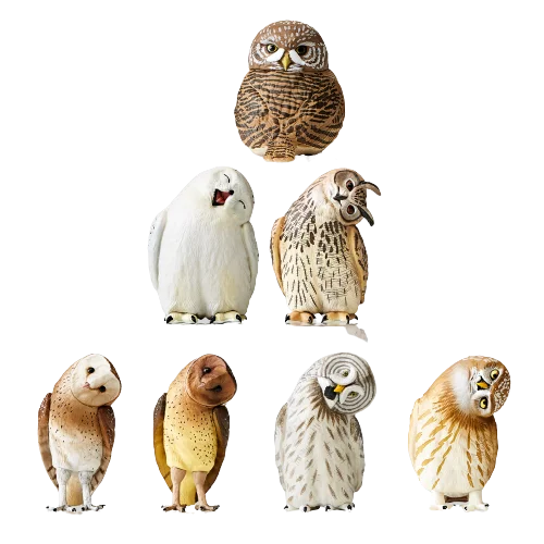 

Toys Figure Original Crooked Head Owl Series 7Style Random Surprise Anime Model Guess PVC Figurine Doll