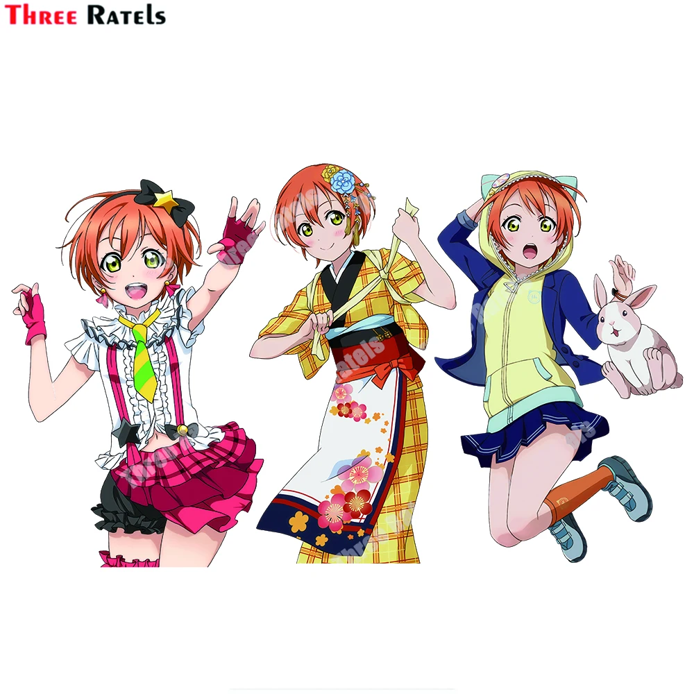 Автомобильные декоративные наклейки Three Ratels D141 Rin Hoshizora Японские Аниме наклейки подходят для Bmw E90 виниловый материал