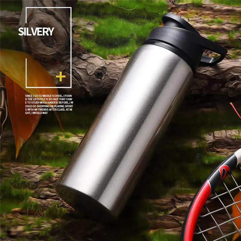

700ml Stainless steel travel bottle Double-Wall Insulated Vacuum Flask Water Bottle Cola Water Beer Thermos for Sport Bottle@40