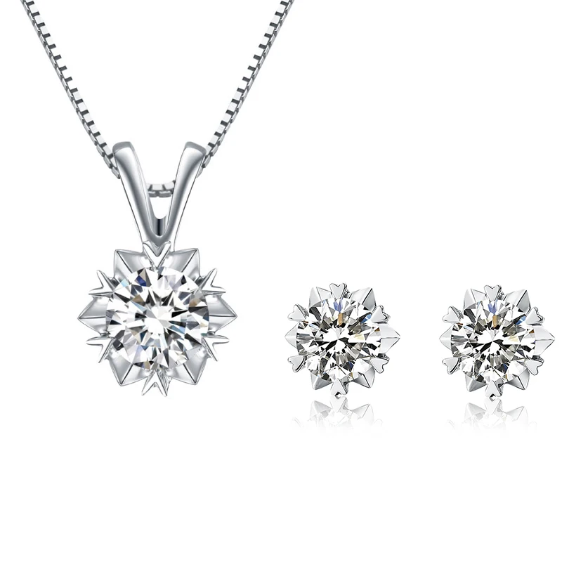 BOEYCJR серебро 925 пробы 1ct D Цвет моисанита VVS хорошее ожерелье со стразами бижутерия