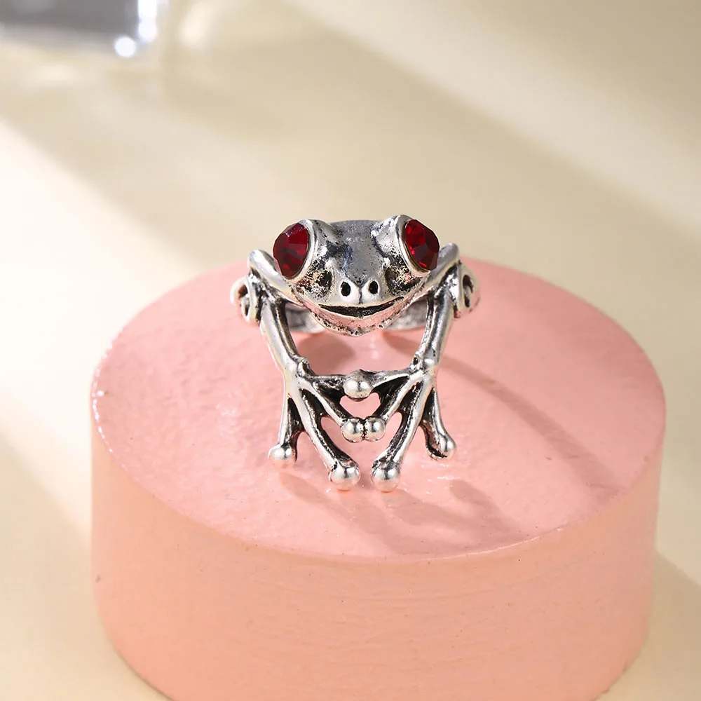 Новое корейское модное креативное романтическое Открытое кольцо в виде лягушки