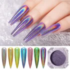 12 цветов металлик модный блеск для ногтей зеркальная пудра 0,3 г УФ-гель пигмент Лазерная пыль дизайн ногтей