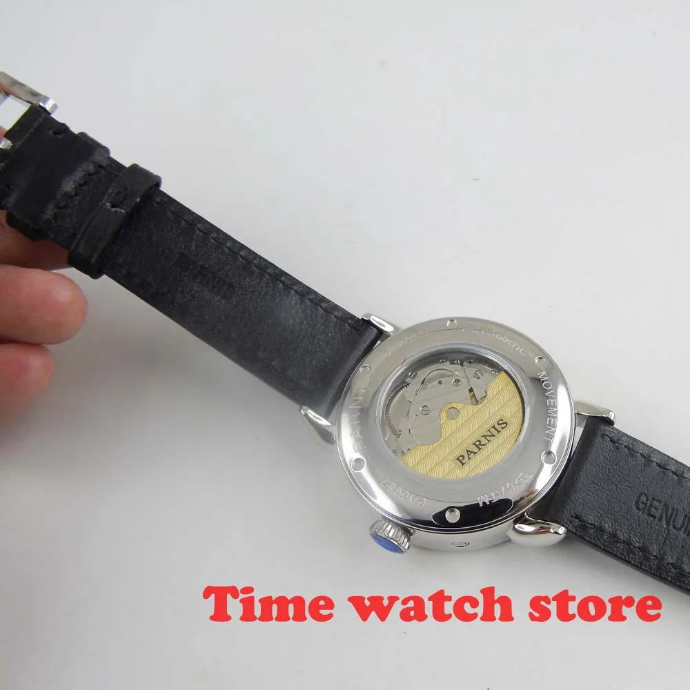 Мужские механические часы Parnis 2019 42 мм GMT автоматические стальные