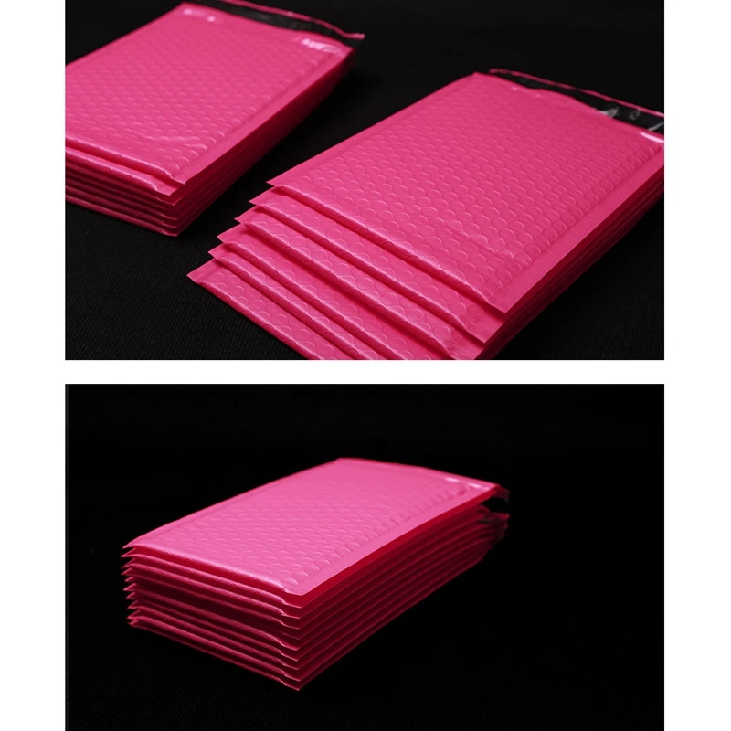 50Pcs/Set Rose Red Self Seal Bubble Mailers 6X10.6 Inches Padded Envelopes | Канцтовары для офиса и дома