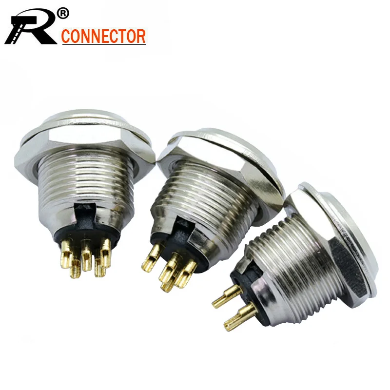 100 шт./лот Mini XLR 3Pin 4Pin 5Pin 6Pin панельный Шасси гнездо винтовое крепление маленькая