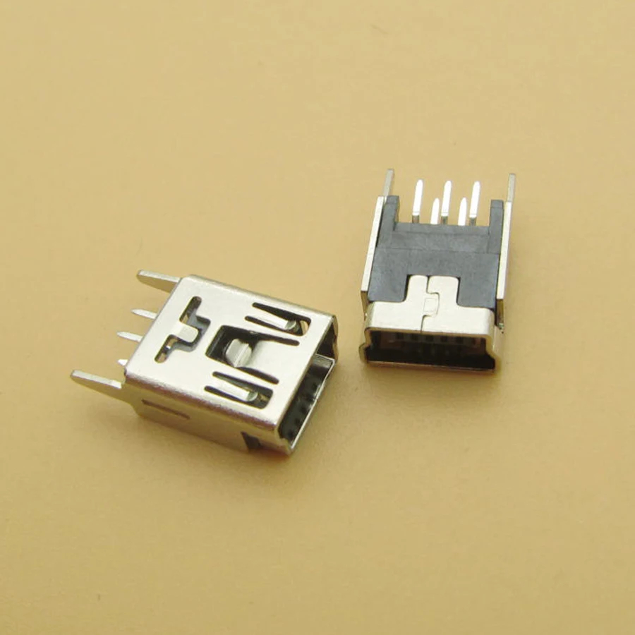 50 шт. мини USB Type B гнездовой 5-контактный DIP вертикальное гнездо разъема ПП 180