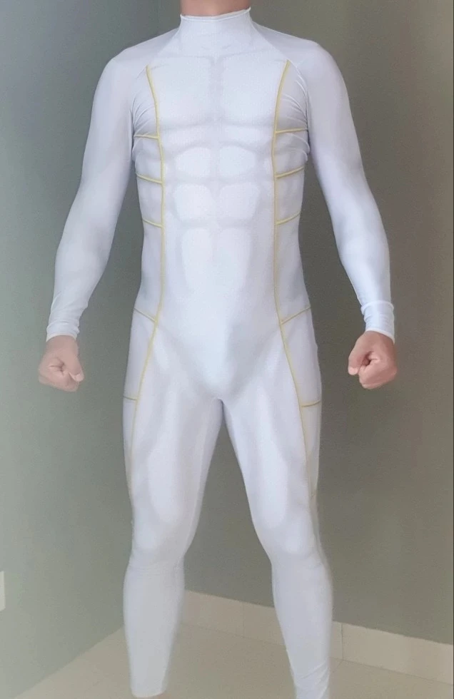 White Kyoryu Sentai Cosplay Costume 3D Print Kyoryu Sentai Zyuranger Ranger Cosplay Costumes Green Rangers Zentai Just Bodysuit