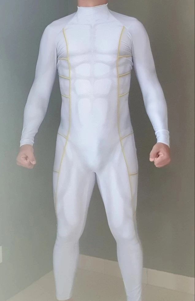 Костюм для косплея Kyoryu Sentai белый костюм с 3D-принтом зелёного рейнджера зентай |
