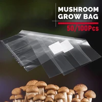 100pcs pvc mushroom spawn grow bag substrate high temp pre sealable garden supplies for fungus