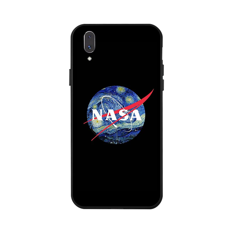 Astronaut Black TPU Case For Vivo V7 Y53 Y66 Y22 Y83 Y69 Y55 Funda X7 X9 X20 X27 Pro Plus V11i X21 Silicone Back Cover |
