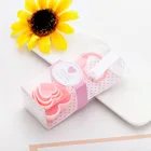 (4 шт.лот = 1 коробки) с изображением милых сердечек Детские сувениры любви мерная ложка Сувениры для душа ребенка благоприятствует на праздник и День Рождения вечерние подарок