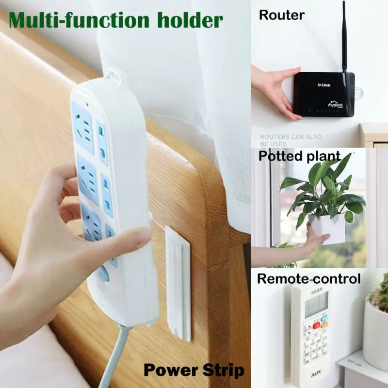 UK самоклеющиеся Мощность держатель ленты фиксатор настенная розетка кабель