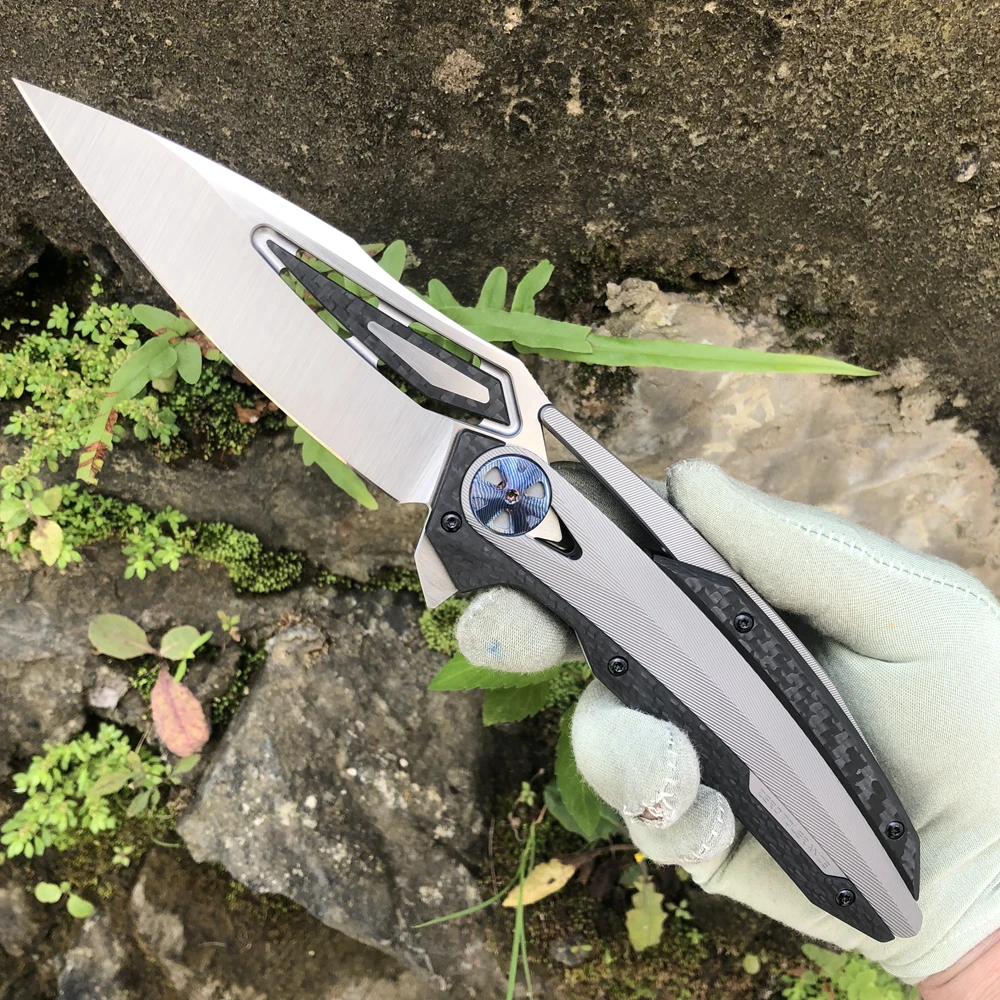 Новый складной нож ZT0999 M390 лезвие CF + ручка из титанового сплава тактические
