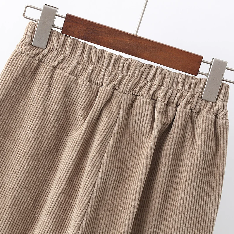 

Autumn Winter elastic waist pocket corduroy pants female harem pants harajuku casual pants women pants trousers women sweatpants