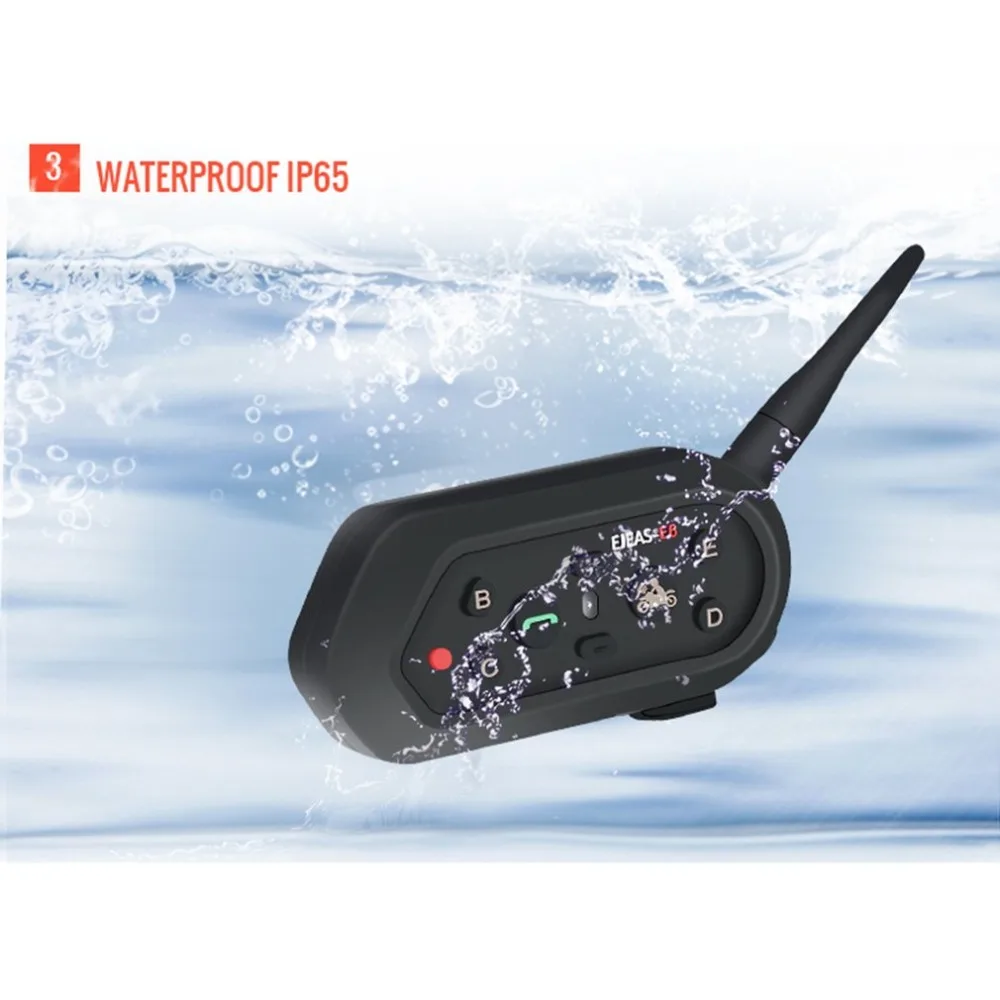 Мотоцикл для переносного приемо-передатчика Bluetooth гарнитура, наружный полно-дуплекс в режиме реального времени вызова Беспроводной для мотоциклетного шлема гарнитура E6