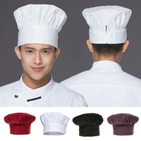 5 pieces chef cap male chef catering work waitress multicolor mushroom hat hotel restaurant anti smoke cotton cook hat
