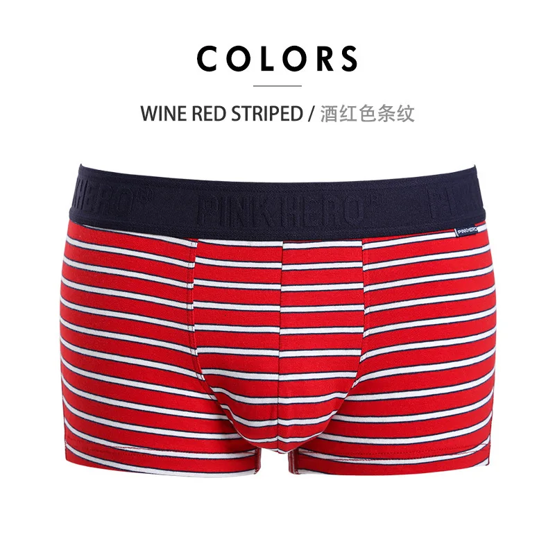 Трусы-боксеры Pink Hero мужские в полоску нижнее белье с животными простые хлопковые