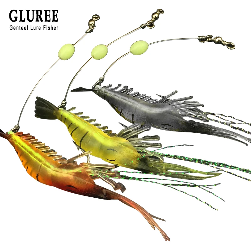 GLUREE 1 шт. 5 г мягкие креветки рыболовные приманки имитация Мягкая приманка