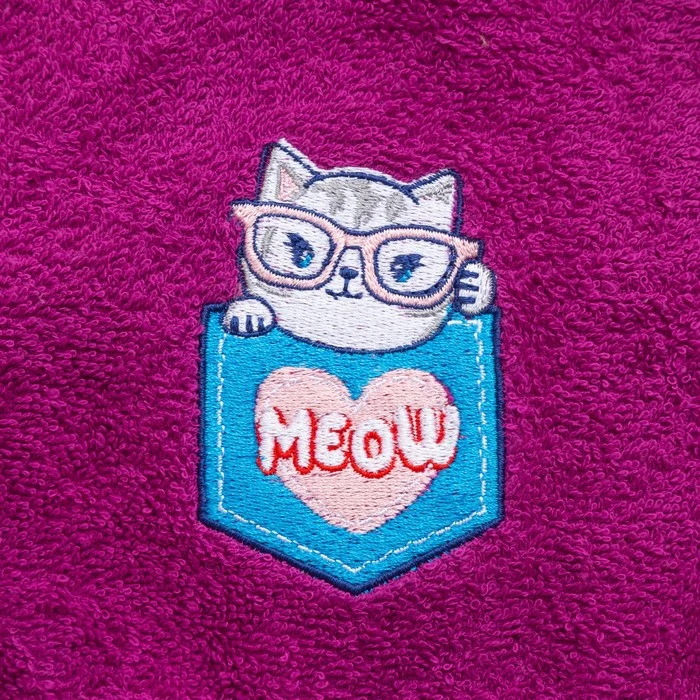 Халат махровый детский Мяу размер 32 цвет фиолетовый с AIRO | Мать и ребенок