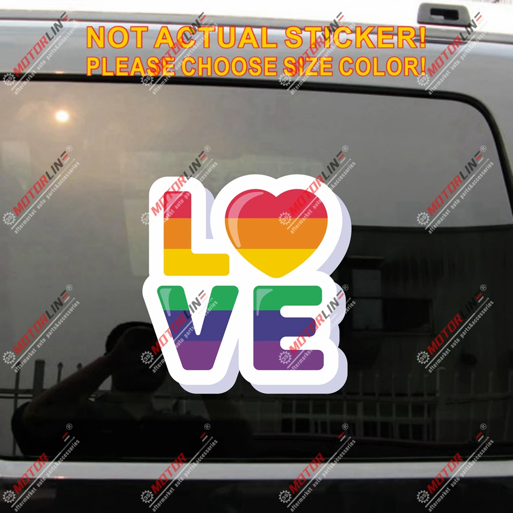 

Радуга, гей, гордость, любовь, сердце, наклейка, виниловые Светоотражающие Глянцевые Наклейки, размер