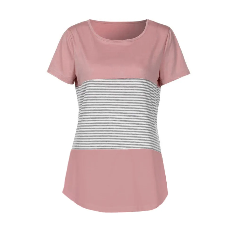 Женский топ для беременных ARLONEET полосатый с коротким рукавом Повседневная